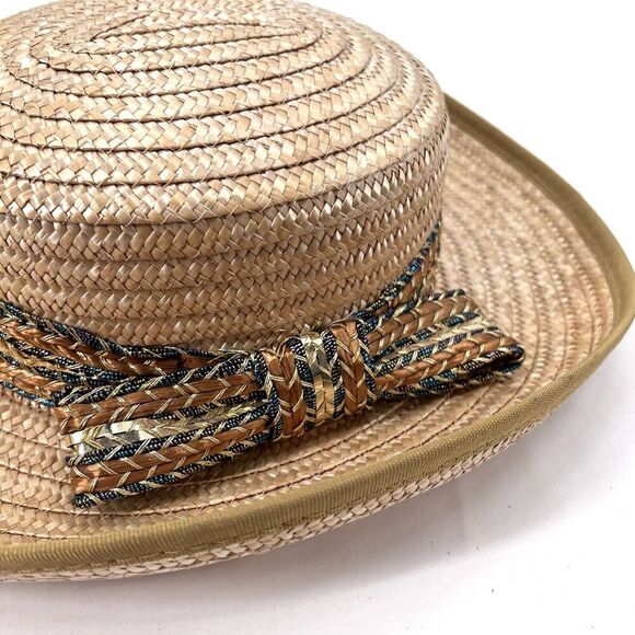 Miriam Lefcourt Designer Summer Straw Hat Made in Italy - Picture 2 of 6